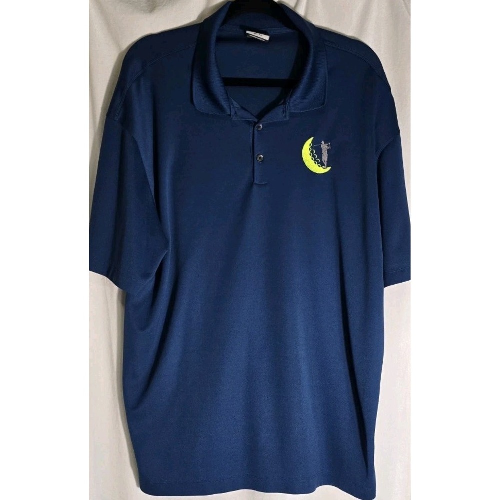 Nike Polo Shirt Mens Size‎ XL Blue Blade Collar Short Sleeve Tennis Shirt